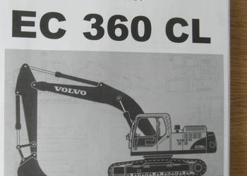 dtr instrukcja obsługi koparka volvo ec360CL i inne