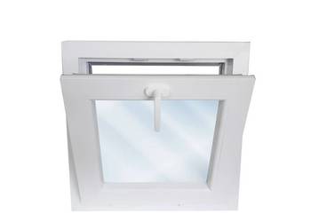 Okno PCV 80x80cm / 800x800mm 2-Szybowe Uchylne Gospodarcze Białe Nowe