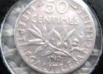 Francja 50 Centimes 1912r - SREBRO