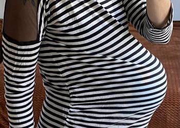 Bluzka Ciążowa w Paski z Siateczką New Look Maternity Rozmiar S / 36 (UK 10