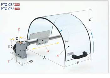 Osłona CE do tokarek PTO 02/300, osłona  tokarki PTO 02/300