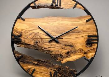Drewniany zegar ścienny, nowoczesny, na zamowienie