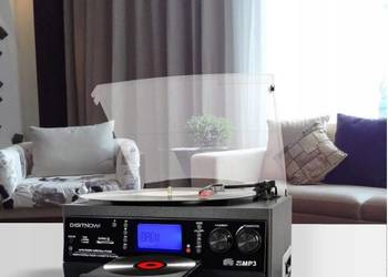 WIEŻA STEREO GRAMOFON DIGITNOW M503 CD VINYL TAPE FM AUX kopiowanie