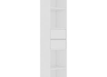 Szafka na książki biała 36x30x171 cm materiał drewnopochodny WM-802867
