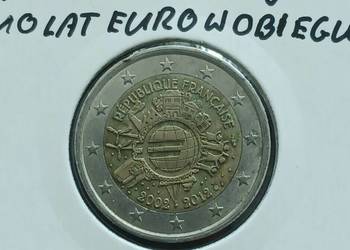 2 Euro Francja 2012 r. 10 lat Euro w obiegu.