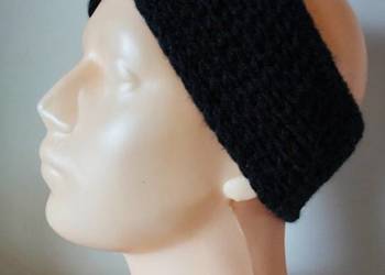 Opaska; turbanik; handmade; ciemna oliwka