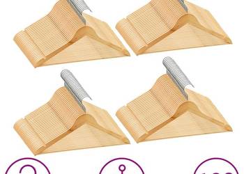 vidaXL 100 szt. wieszaków na ubrania, antypoślizgowe(SKU:289913)