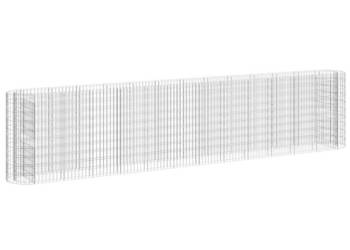 Podwyższona donica gabionowa galwanizowane żelazo 470x50x100 cm WM-152037