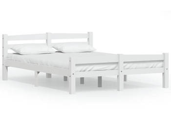 Rama łóżka biała lite drewno sosnowe 120 x 200 cm WM-322070