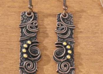Kolczyki pięknie rzeźbione