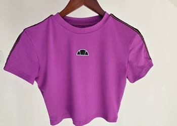 Fioletowy sportowy top crop bluzka Ellese