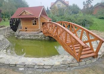 Kładka, mostek do oczka wodnego stawu