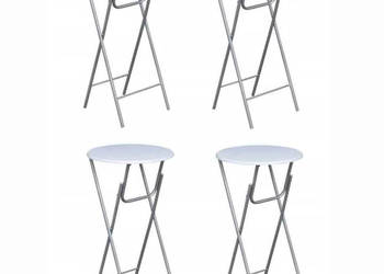 Stoliki barowe z blatami z MDF białe 4 szt. WM-60650