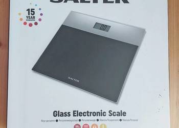 czarna waga łazienkowa SALTER 9206, szkło, elektroniczna czarna waga łazienkowa SALTER 9206, szkło, elektroniczna