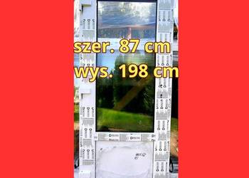 Drzwi wejściowe zewn PCV białe, Lewe na zewnątrz, szyba bezpieczna33.1