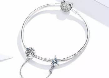 Pandora Charm Moments łańcuszek koralik muszla rozgwiazda