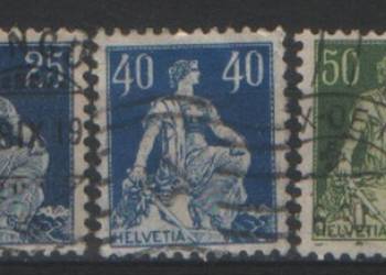 Zn. Szwajcaria Mi 103, 6, 7 kas 1906
