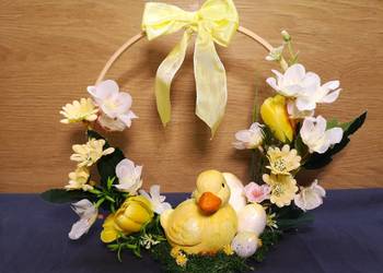 Stroik Wielkanocny na kole