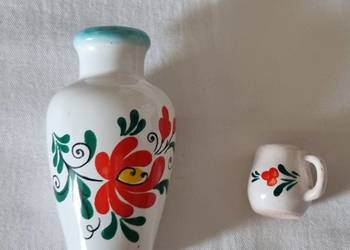 Miniaturowy wazon + dzbanuszek – vintage, Węgry