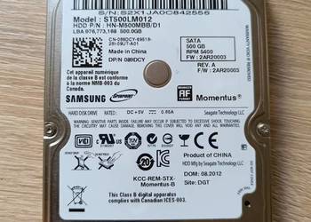 Dysk twardy HDD Samsung 500GB, 2,5 cala, 5400 obr./min, SATA II, bufor 8 MB
