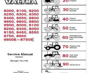 Valtra 8950 6600E 8750E instrukcja napraw