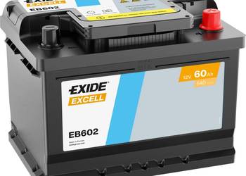 Akumulator 60Ah 540A PRAWY PLUS Exide Excell EB602
