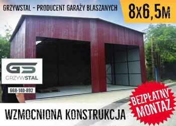 Garaż Blaszany 8x6.5m - Garaże Blaszane , Wiaty , Hale  - GRZYWSTAL