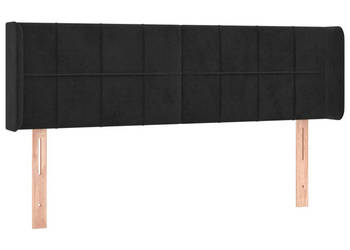 Zagłówek do łóżka z LED czarny 147x16x78/88 cm aksamit WM-3123286