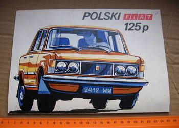Polski FIAT 125p folder prospekt FSO POLMO auto PRL