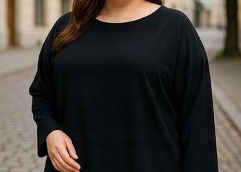 Bluzka damska czarna kimono plus size biust 120 cm-