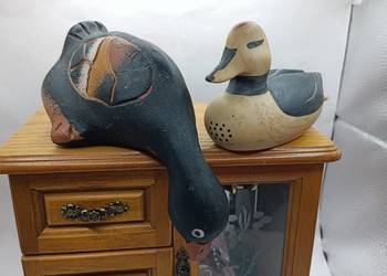 Figurki ceramiczne ptaki dwie kaczki