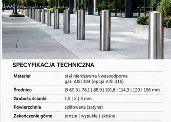 Słupki uliczne nierdzewne – producent | INOX4YOU