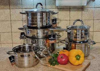 Komplet garnków ze stali nierdzewnej 179zł