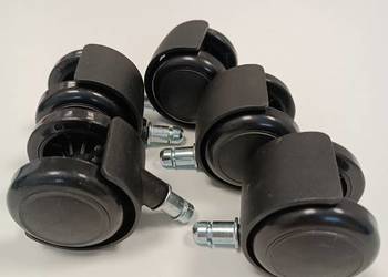 Kółka do fotela biurowego czarne 5 sztuk NOWE