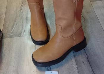 (41) ASOS Design/ Brązowe kozaki z Londynu na szeroką stopę, NOWE