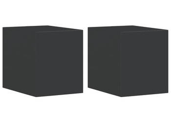 Kinkiety zewnętrzne 2 szt. czarne odlewane aluminium WM-4006311