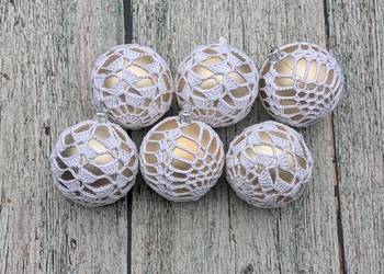 ZESTAW BOMBEK SZYDEŁKOWYCH - 6 szt nowe handmade