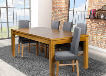 Stół Dębowy VERONA + 6 krzeseł OPIUM