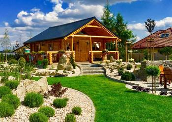 DREWNIANY DOMEK LETNISKOWY Z TARASEM Z BALI Ø180 mm