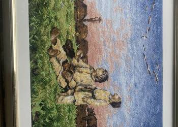 Haft krzyżykowy obraz dzieci