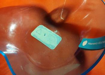 Miska z  tworzywa  jabłko jasno niebieskie Nowe