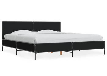 Łóżko Metalowe Czarne Rama Łóżka Ze Stelażem 180x200 cm WM-3280012