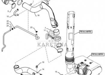 New Holland T6090 T6070 Rurka wlotu pow 84355588