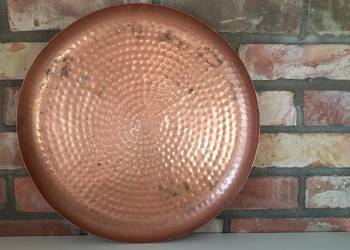 Taca metalowa miedziowana na świeczki 41 cm (708)