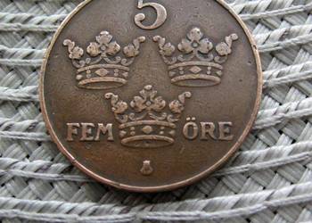 Szwecja 5 Ore 1930r