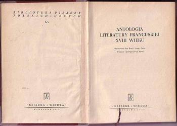 (6569) ANTOLOGIA LITERATURY FRANCUSKIEJ XVIII WIEKU – OPRACO