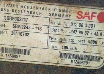 Oś naczepy Saf Intrax wachacz skrb9022 w i inne