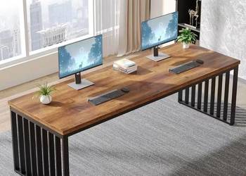 Biurko Podwójne 180x60 Loft – Solidny Blat | Metalowe Nogi | Premium