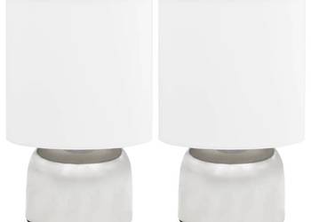 vidaXL Lampy stołowe, 2 szt., dotykowe, białe, E14(51039)