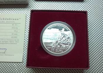 MONETA Austria 10 euro, 2003 Pałac Schönbrunn